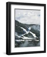 Tree Lined Ski Slopes, Whistler Mountain Resort-Christian Kober-Framed Photographic Print