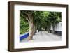 Tree Lined Walkway around the Village of Obidos-Julianne Eggers-Framed Photographic Print