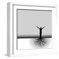 Tree Man Roots-mike301-Framed Art Print