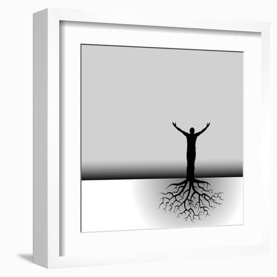 Tree Man Roots-mike301-Framed Art Print