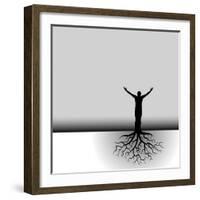 Tree Man Roots-mike301-Framed Art Print