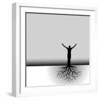 Tree Man Roots-mike301-Framed Art Print