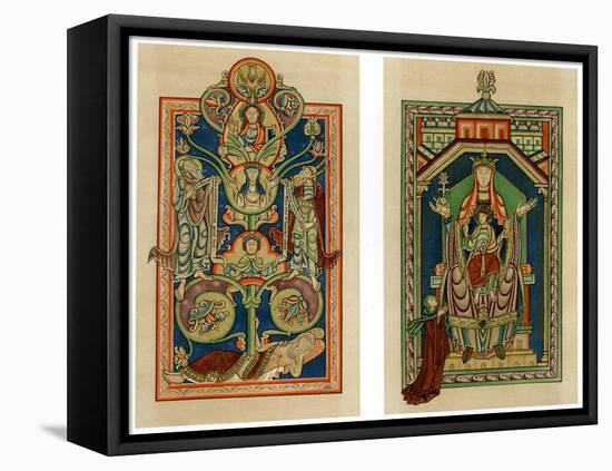 Tree of Jesse and Virgin and Child Enthroned, C1130-1140-null-Framed Stretched Canvas