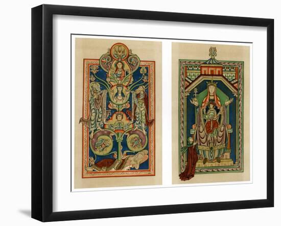 Tree of Jesse and Virgin and Child Enthroned, C1130-1140-null-Framed Giclee Print