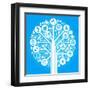 Tree of Knowledge. the Concept of the Learning Sciences.The Abstraction of the Icons on the Subject-VLADGRIN-Framed Art Print