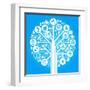 Tree of Knowledge. the Concept of the Learning Sciences.The Abstraction of the Icons on the Subject-VLADGRIN-Framed Art Print