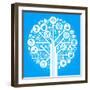 Tree of Knowledge. the Concept of the Learning Sciences.The Abstraction of the Icons on the Subject-VLADGRIN-Framed Art Print