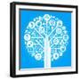 Tree of Knowledge. the Concept of the Learning Sciences.The Abstraction of the Icons on the Subject-VLADGRIN-Framed Art Print