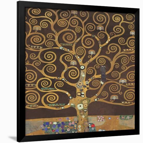 Tree of Life (Brown Variation) II-Gustav Klimt-Framed Art Print