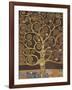 Tree of Life (Brown Variation) V-Gustav Klimt-Framed Art Print