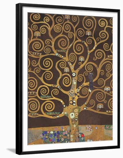 Tree of Life (Brown Variation) V-Gustav Klimt-Framed Art Print