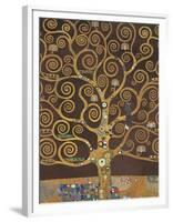 Tree of Life (Brown Variation) V-Gustav Klimt-Framed Art Print