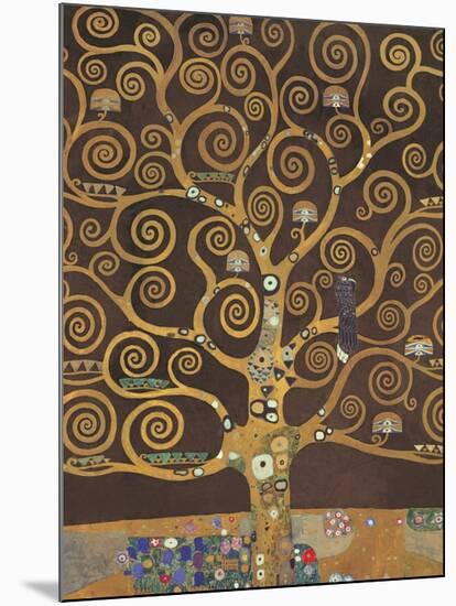 Tree of Life (Brown Variation) V-Gustav Klimt-Mounted Art Print