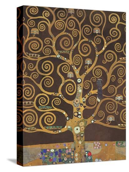Tree of Life (Brown Variation) V-Gustav Klimt-Stretched Canvas
