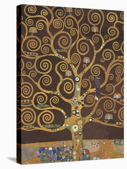 Tree of Life (Brown Variation) V-Gustav Klimt-Stretched Canvas