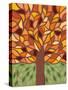 Tree of Life - Orange-Kerri Ambrosino-Stretched Canvas