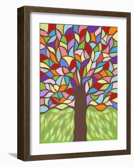 Tree of Life - Rainbow I-Kerri Ambrosino-Framed Giclee Print
