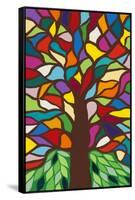 Tree of Life - Rainbow II-Kerri Ambrosino-Framed Stretched Canvas