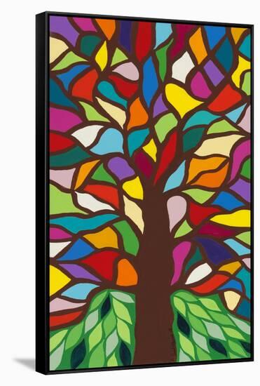 Tree of Life - Rainbow II-Kerri Ambrosino-Framed Stretched Canvas