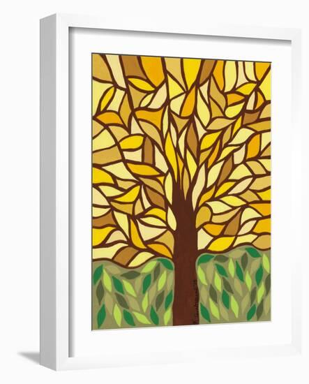 Tree of Life - Yellow-Kerri Ambrosino-Framed Giclee Print