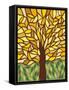 Tree of Life - Yellow-Kerri Ambrosino-Framed Stretched Canvas