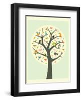 Tree of Life-Jazzberry Blue-Framed Art Print