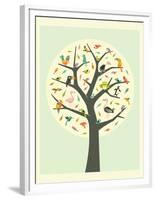 Tree of Life-Jazzberry Blue-Framed Art Print