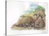 Tree Pangolins Manis Tricuspis Catching Ants-null-Stretched Canvas