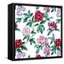 Tree Peony Multi-Bill Jackson-Framed Stretched Canvas