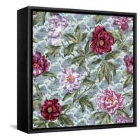 Tree Peony Scroll and Texture-Bill Jackson-Framed Stretched Canvas