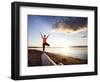 Tree Pose During Sunset on the Beach of Lincoln Park, West Seattle, Washington-Dan Holz-Framed Photographic Print