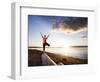 Tree Pose During Sunset on the Beach of Lincoln Park, West Seattle, Washington-Dan Holz-Framed Photographic Print