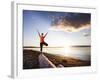 Tree Pose During Sunset on the Beach of Lincoln Park, West Seattle, Washington-Dan Holz-Framed Photographic Print