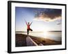 Tree Pose During Sunset on the Beach of Lincoln Park, West Seattle, Washington-Dan Holz-Framed Photographic Print