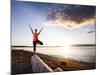 Tree Pose During Sunset on the Beach of Lincoln Park, West Seattle, Washington-Dan Holz-Mounted Photographic Print