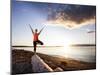Tree Pose During Sunset on the Beach of Lincoln Park, West Seattle, Washington-Dan Holz-Mounted Photographic Print