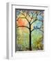 Tree Print Art Birds Sunshine Bluebirds-Blenda Tyvoll-Framed Art Print