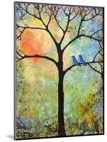 Tree Print Art Birds Sunshine Bluebirds-Blenda Tyvoll-Mounted Art Print