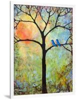 Tree Print Art Birds Sunshine Bluebirds-Blenda Tyvoll-Framed Art Print