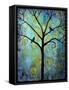 Tree Print Twilight Blue-Blenda Tyvoll-Framed Stretched Canvas