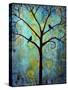 Tree Print Twilight Blue-Blenda Tyvoll-Stretched Canvas