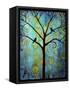 Tree Print Twilight Blue-Blenda Tyvoll-Framed Stretched Canvas