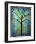 Tree Print Twilight Blue-Blenda Tyvoll-Framed Art Print