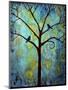 Tree Print Twilight Blue-Blenda Tyvoll-Mounted Art Print