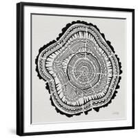 Tree Rings Black on White-Cat Coquillette-Framed Giclee Print