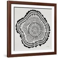 Tree Rings Black on White-Cat Coquillette-Framed Giclee Print