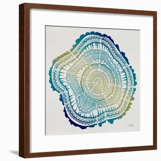 Tree Rings in Ombre-Cat Coquillette-Framed Giclee Print