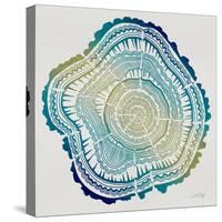 Tree Rings in Ombre-Cat Coquillette-Stretched Canvas