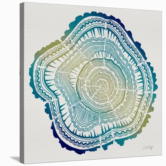 Tree Rings in Ombre-Cat Coquillette-Stretched Canvas