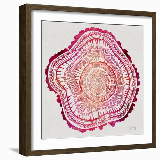 Tree Rings in Pink-Cat Coquillette-Framed Giclee Print